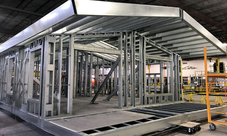 Barndominium factory frame in Alabama