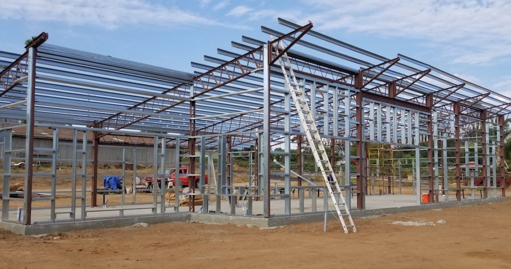 Barndominium steel frame in Alabama